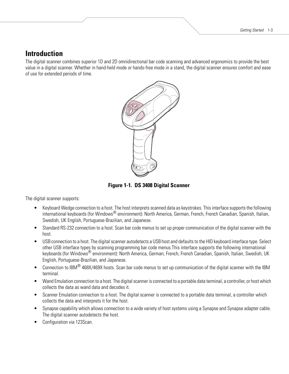Introduction, Introduction -3 | Symbol Technologies DS 3408 User Manual | Page 21 / 396