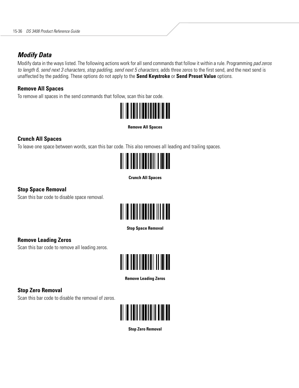 Modify data, Modify data -36 | Symbol Technologies DS 3408 User Manual | Page 268 / 396