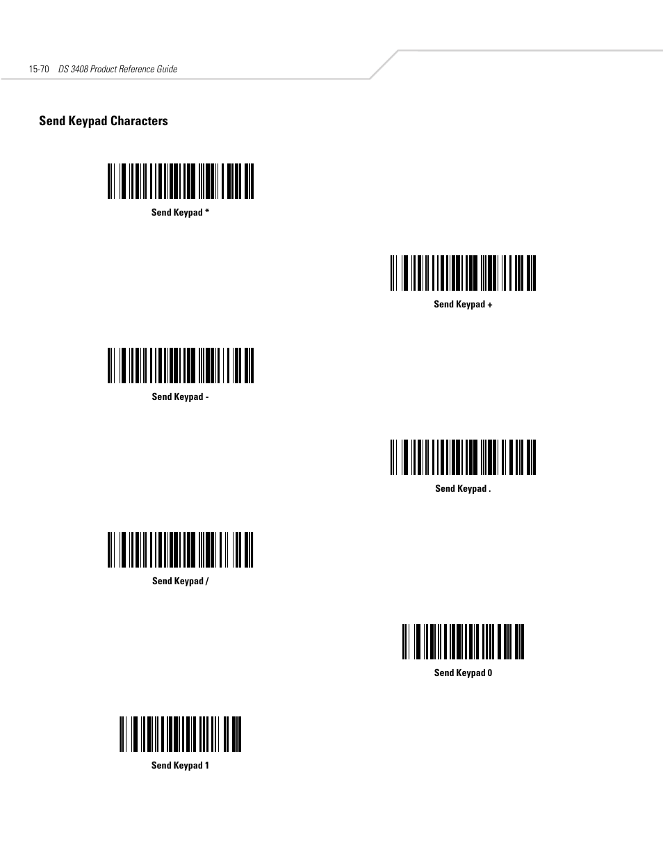 Send keypad characters | Symbol Technologies DS 3408 User Manual | Page 302 / 396