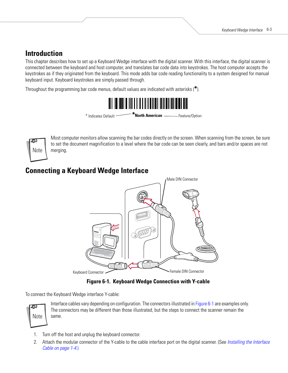 Introduction, Connecting a keyboard wedge interface | Symbol Technologies DS 3408 User Manual | Page 63 / 396