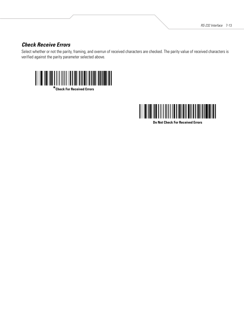 Check receive errors, Check receive errors -13 | Symbol Technologies DS 3408 User Manual | Page 95 / 396