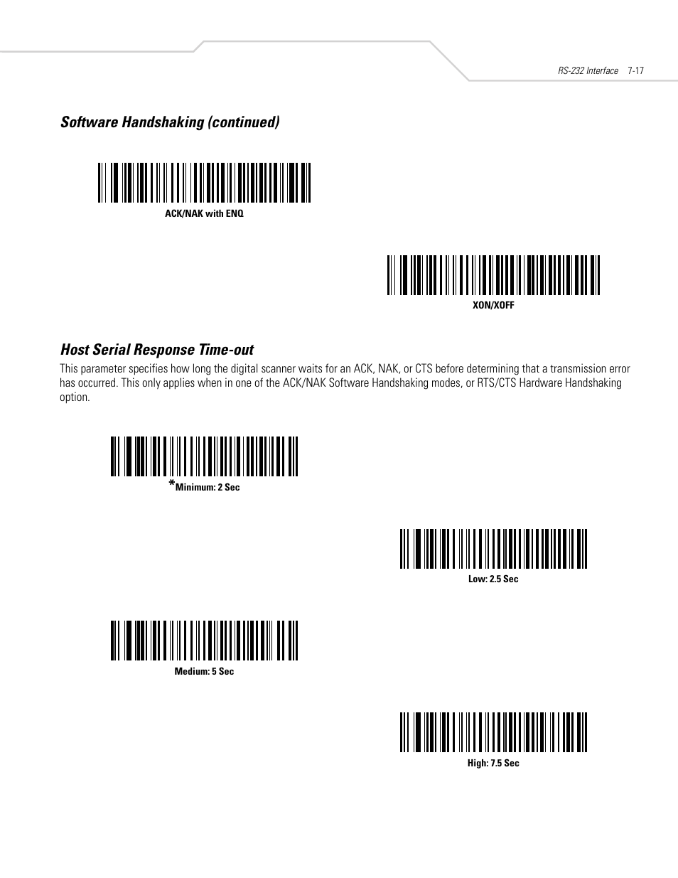 Host serial response time-out, Host serial response time-out -17 | Symbol Technologies DS 3408 User Manual | Page 99 / 396