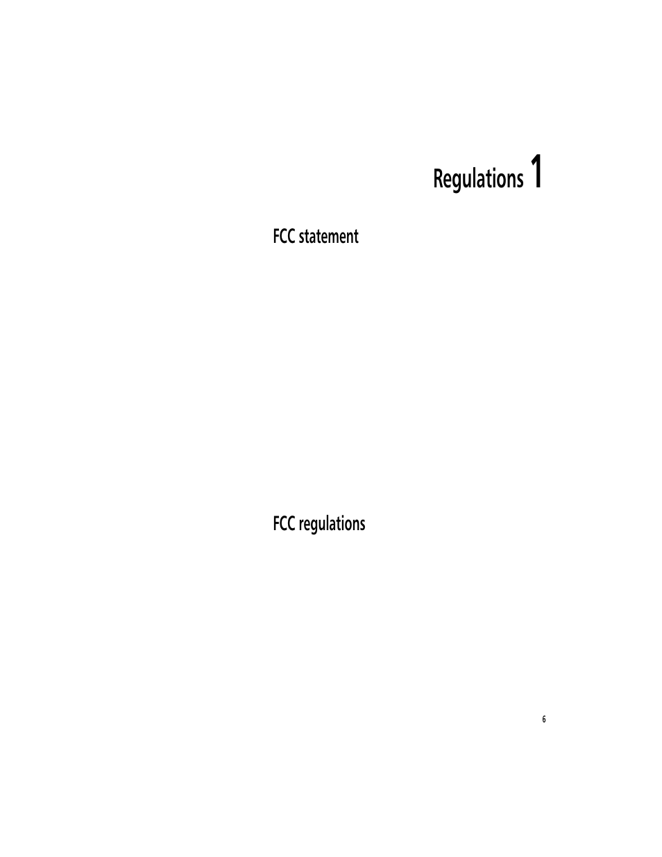Regulations 1, Fcc statement, Fcc regulations | Regulations | Symbol Technologies MicroBase MRC-921 User Manual | Page 8 / 37
