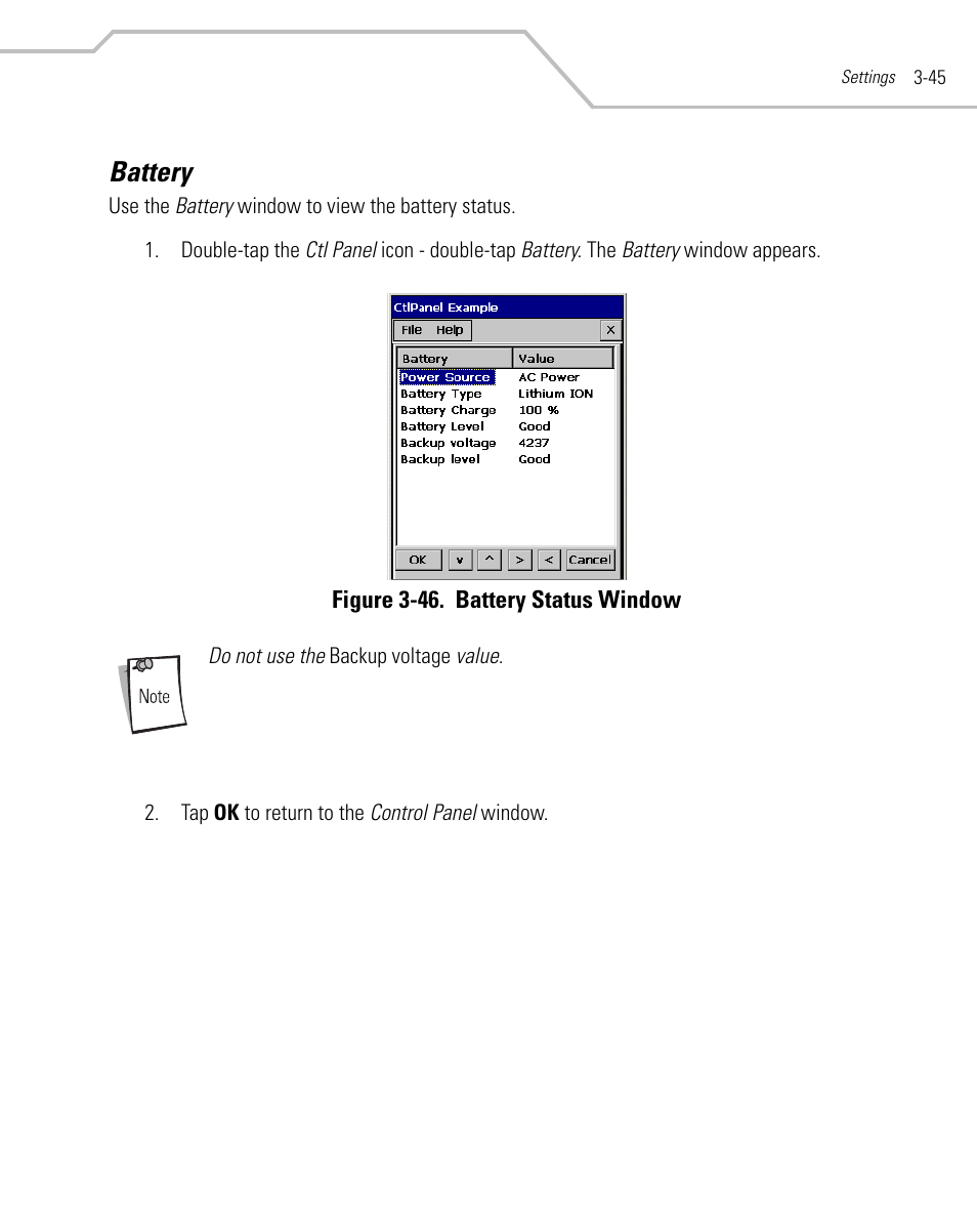Battery, Battery -45 | Symbol Technologies MC9000-G User Manual | Page 139 / 530