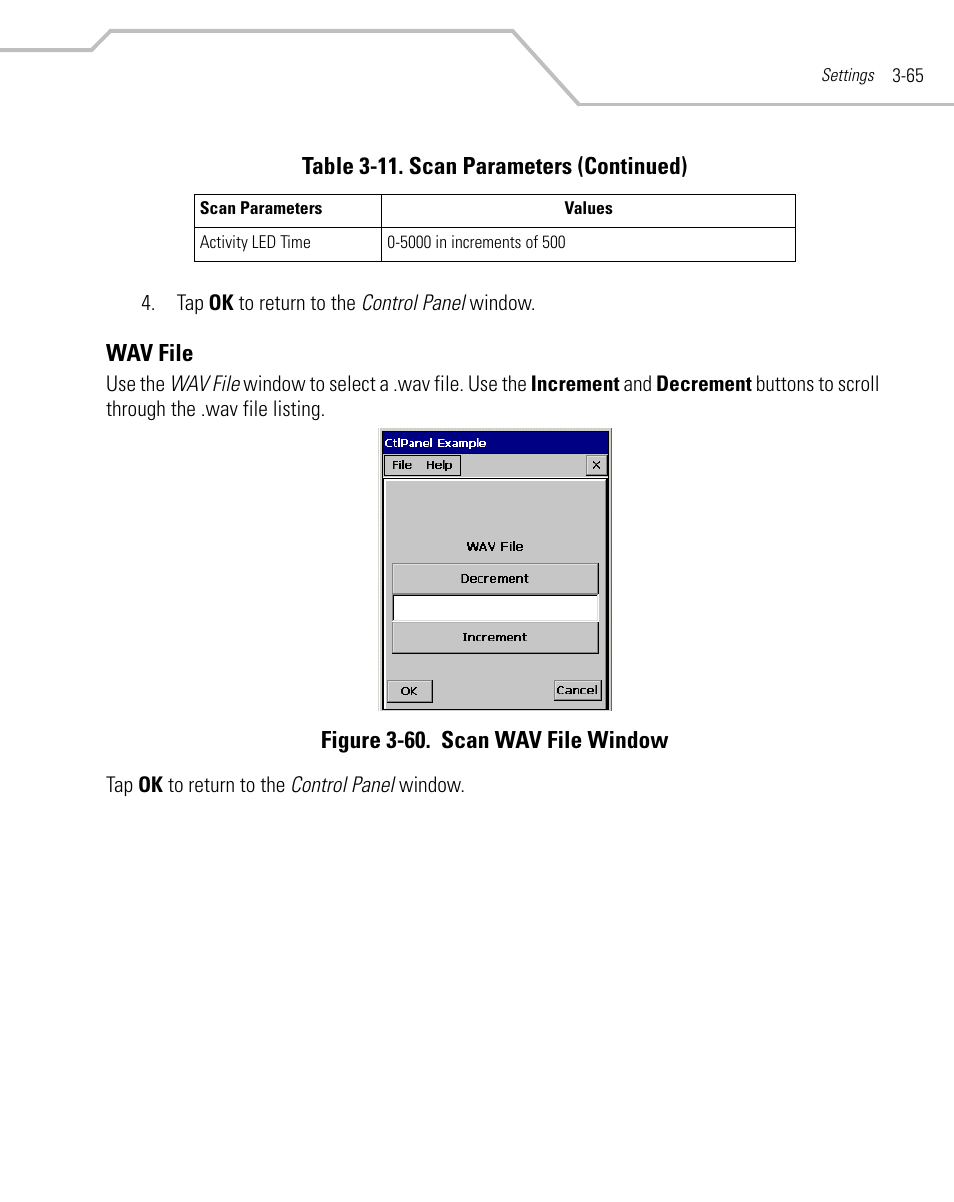 Wav file, Wav file -65 | Symbol Technologies MC9000-G User Manual | Page 159 / 530