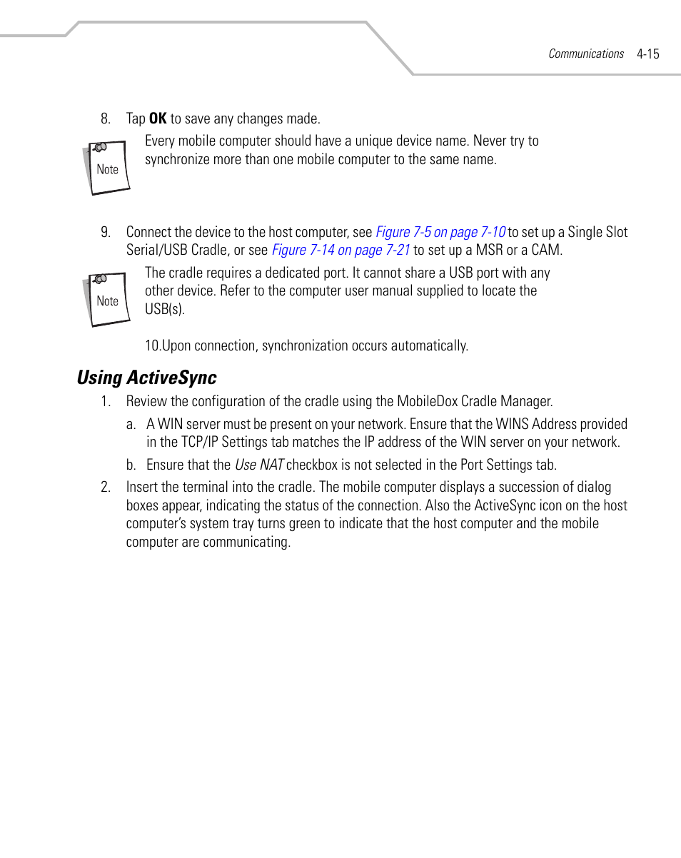 Using activesync, Using activesync -15 | Symbol Technologies MC9000-G User Manual | Page 177 / 530