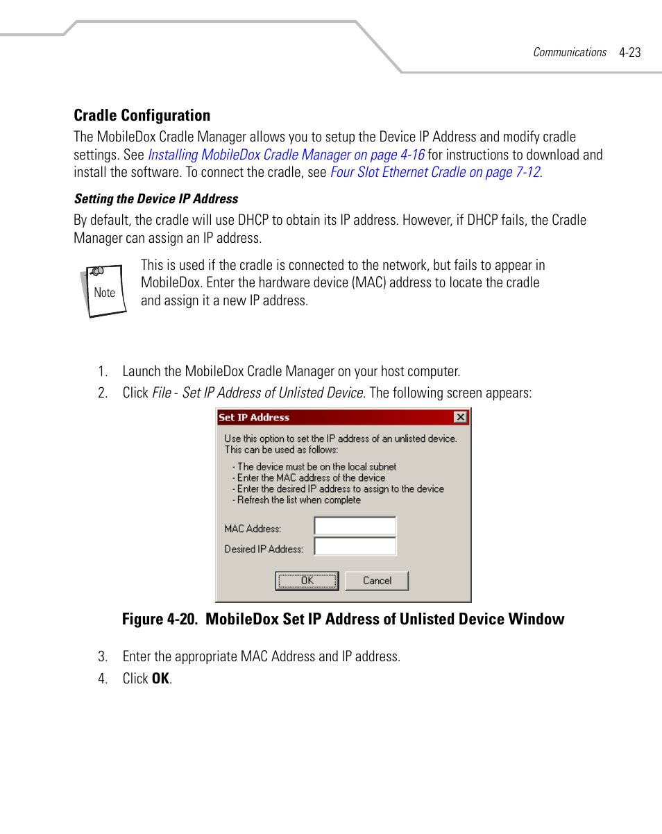 Cradle configuration, Cradle configuration -23 | Symbol Technologies MC9000-G User Manual | Page 185 / 530