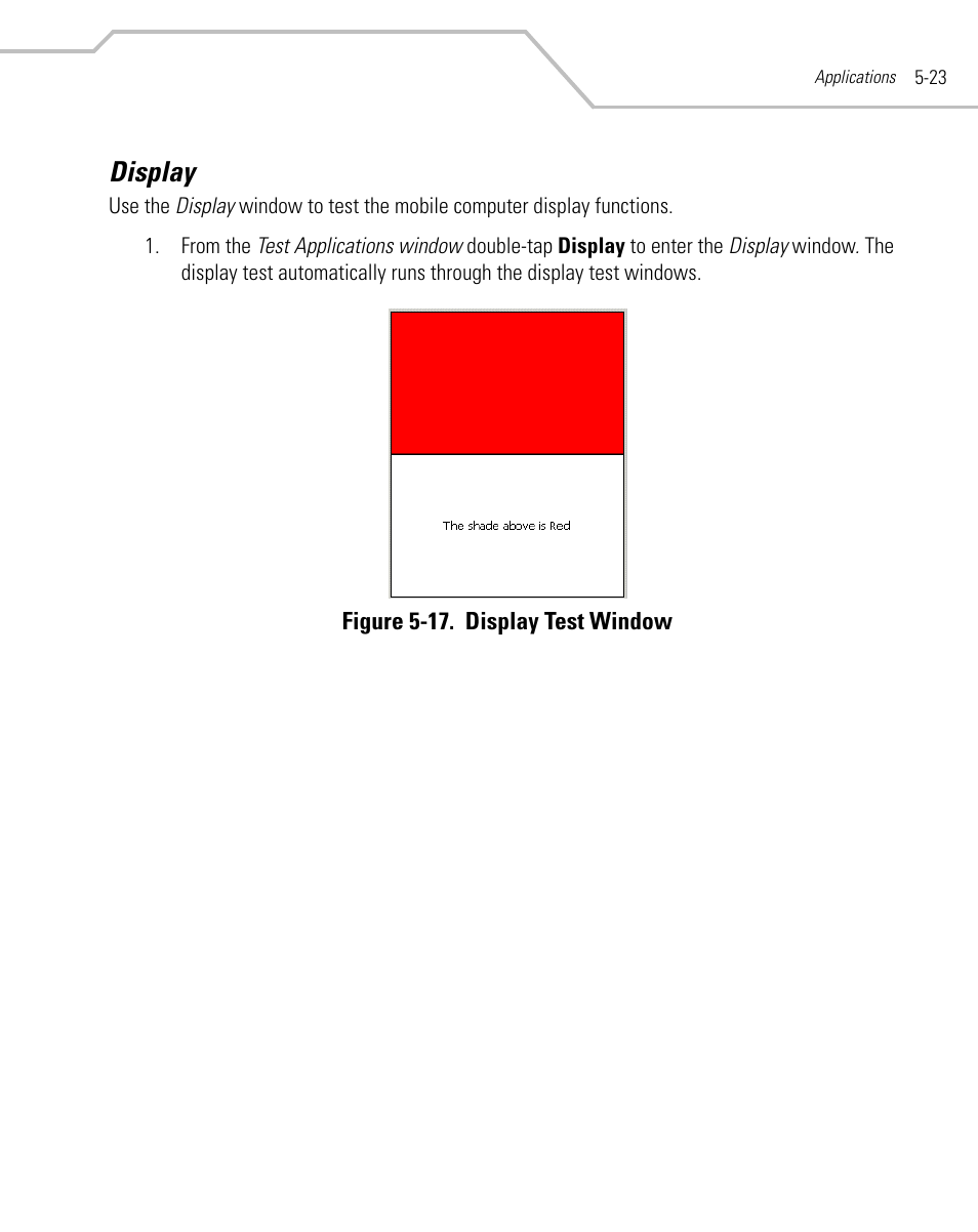 Display, Display -23 | Symbol Technologies MC9000-G User Manual | Page 217 / 530