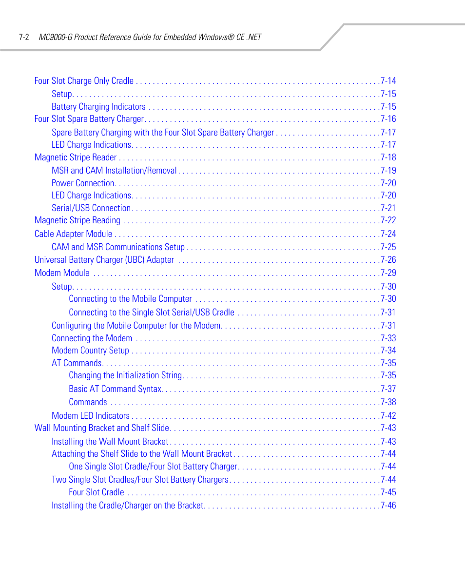 Symbol Technologies MC9000-G User Manual | Page 278 / 530