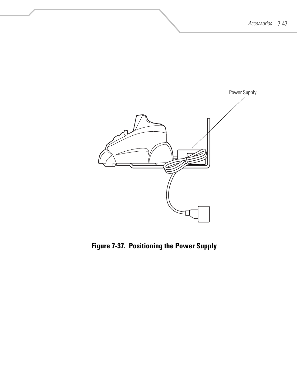Figure 7-37. positioning the power supply | Symbol Technologies MC9000-G User Manual | Page 323 / 530