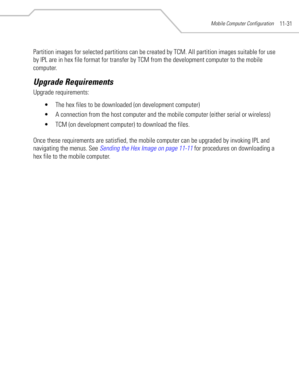 Upgrade requirements, Upgrade requirements -31 | Symbol Technologies MC9000-G User Manual | Page 379 / 530