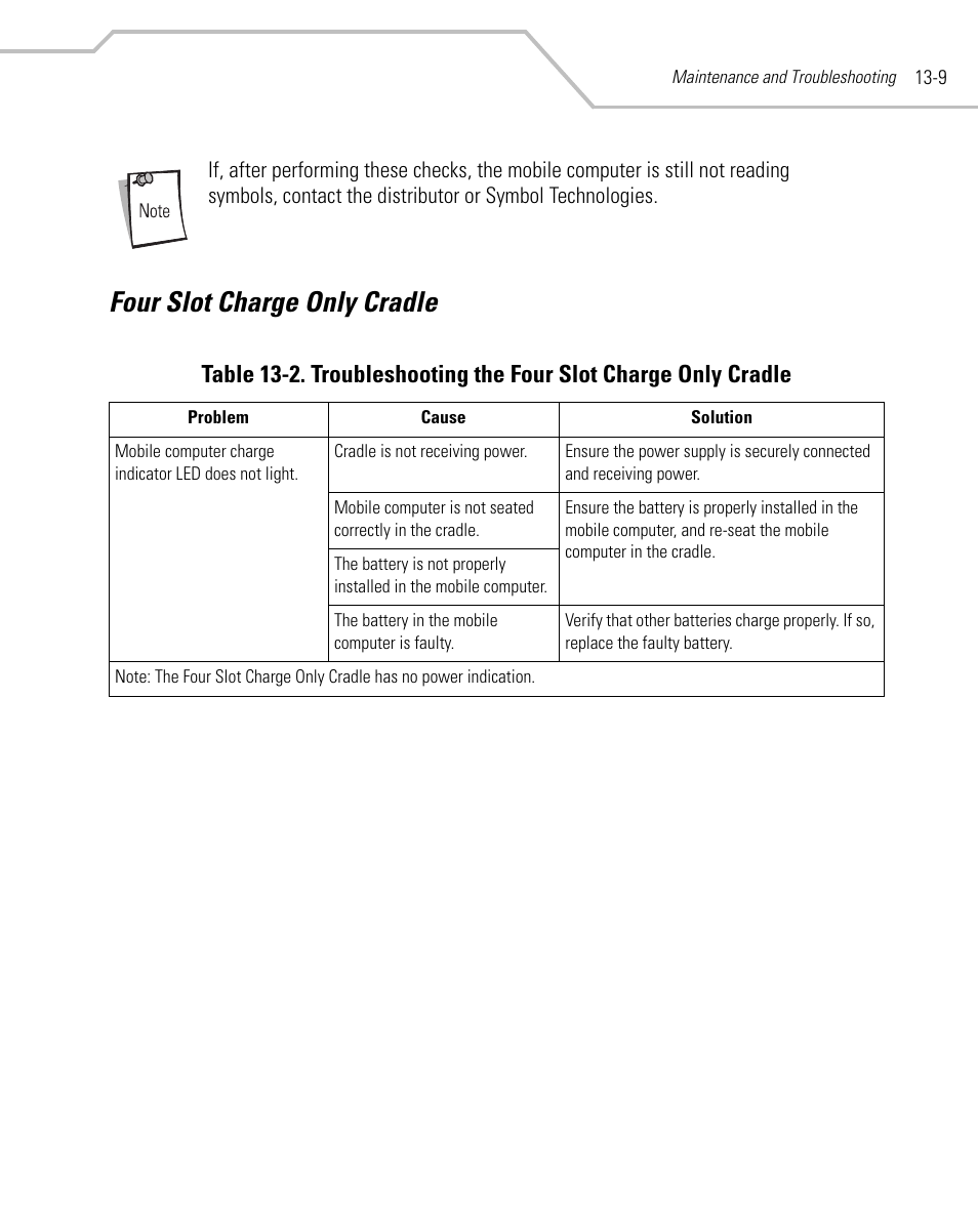 Four slot charge only cradle, Four slot charge only cradle -9 | Symbol Technologies MC9000-G User Manual | Page 407 / 530