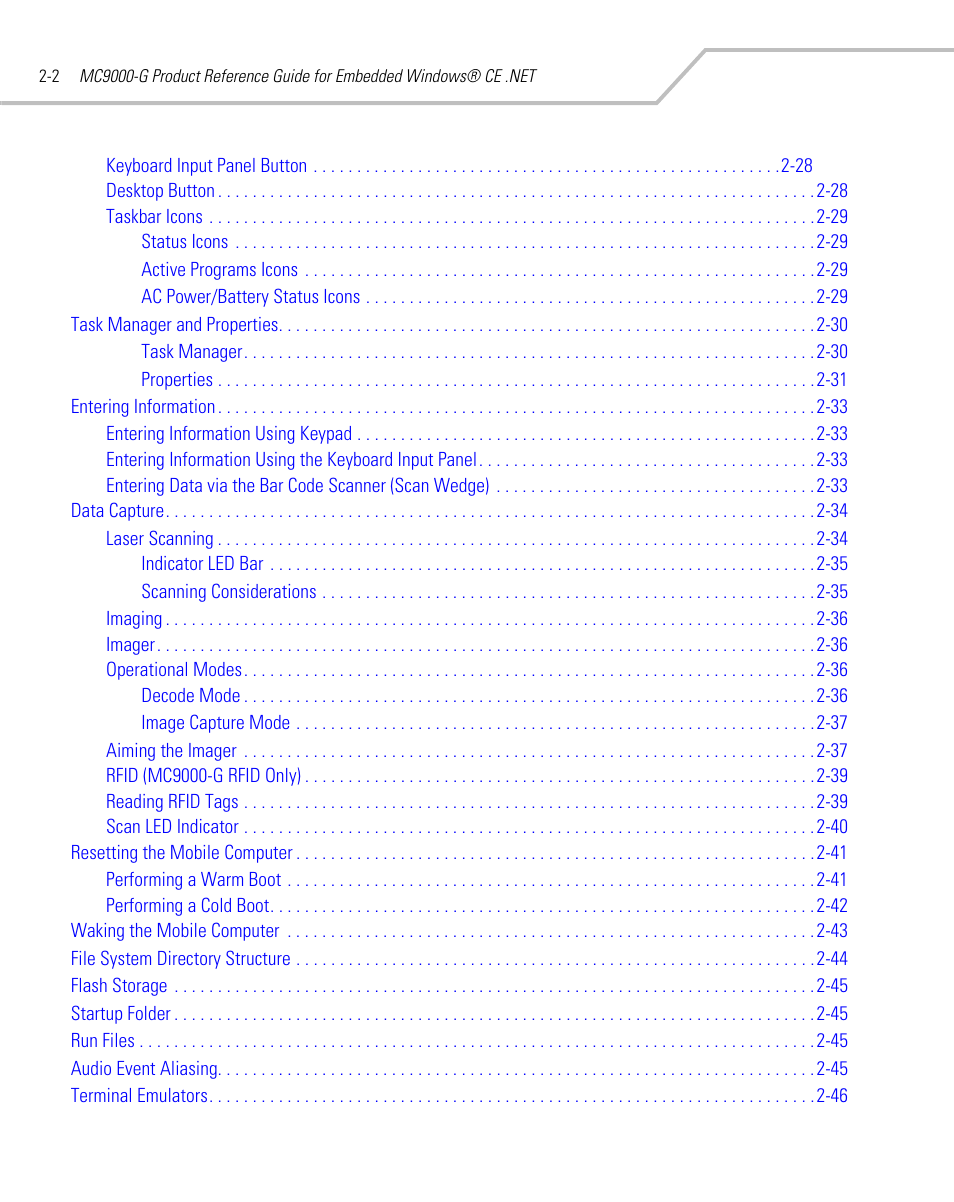 Symbol Technologies MC9000-G User Manual | Page 50 / 530