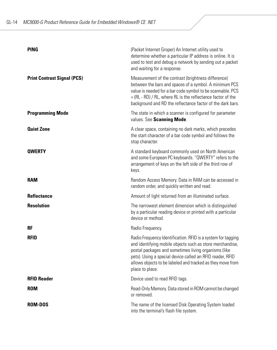 Symbol Technologies MC9000-G User Manual | Page 512 / 530