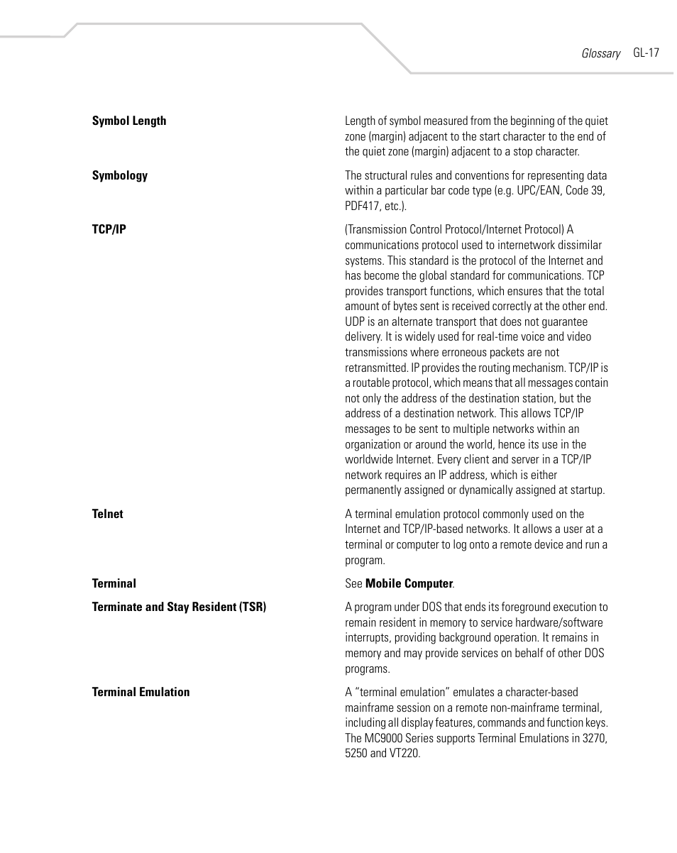 Symbol Technologies MC9000-G User Manual | Page 515 / 530