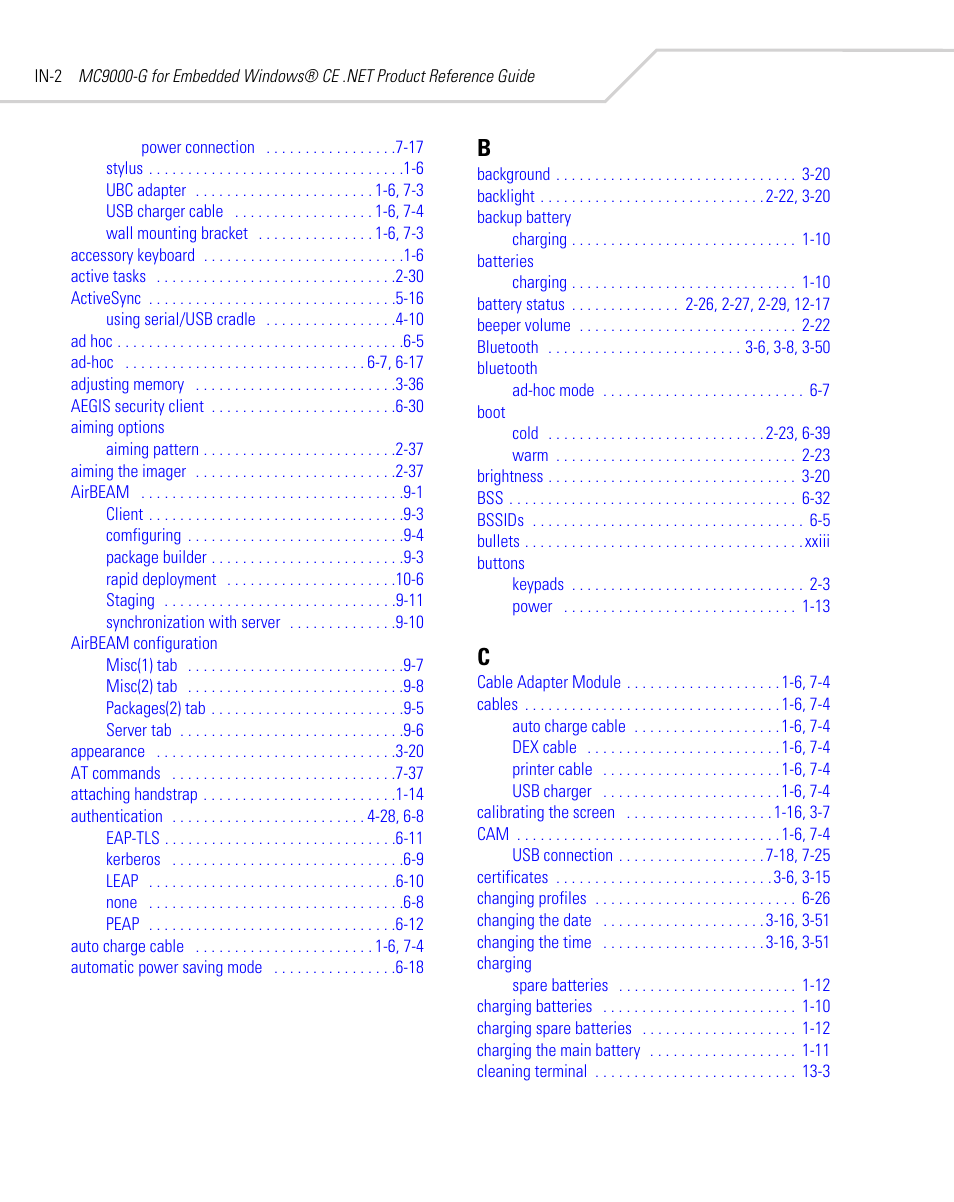 Symbol Technologies MC9000-G User Manual | Page 520 / 530