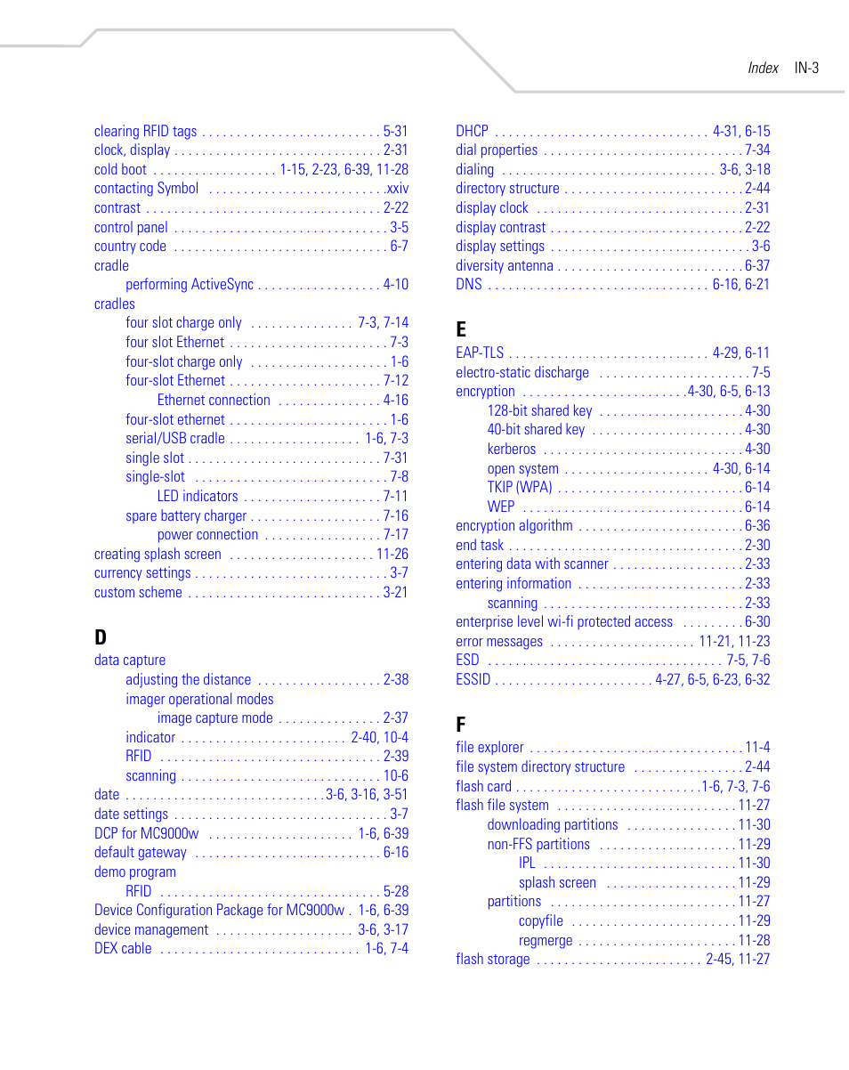 Symbol Technologies MC9000-G User Manual | Page 521 / 530