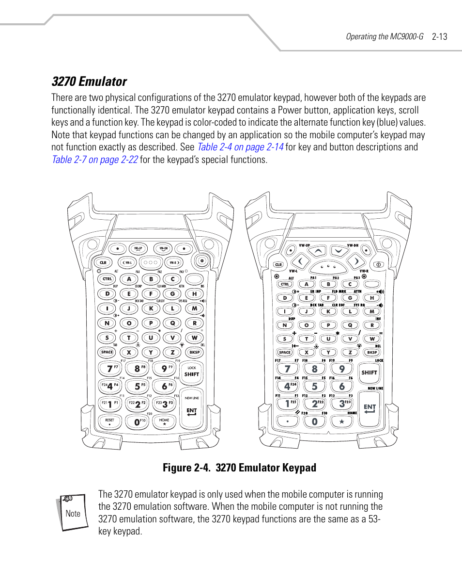 3270 emulator, 3270 emulator -13 | Symbol Technologies MC9000-G User Manual | Page 61 / 530