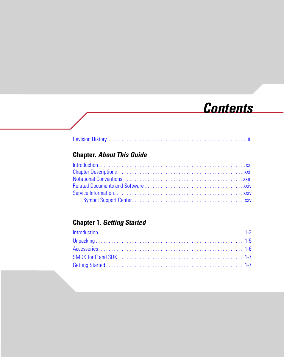 Symbol Technologies MC9000-G User Manual | Page 7 / 530