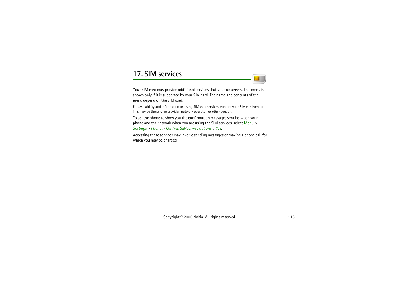 Sim services | Symbol Technologies 6103 User Manual | Page 118 / 140