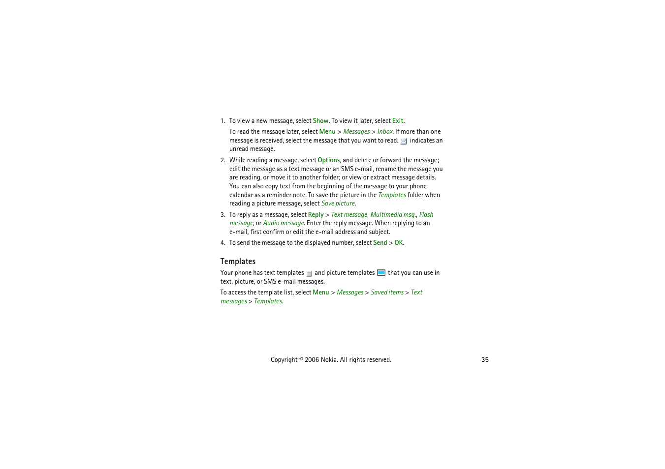 Templates | Symbol Technologies 6103 User Manual | Page 35 / 140
