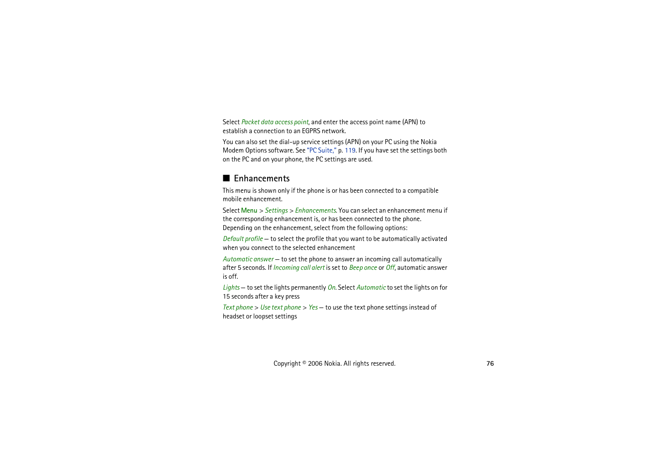 Enhancements | Symbol Technologies 6103 User Manual | Page 76 / 140