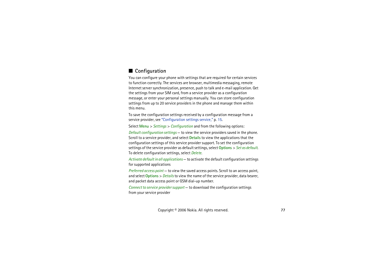 Configuration, Nually. see | Symbol Technologies 6103 User Manual | Page 77 / 140