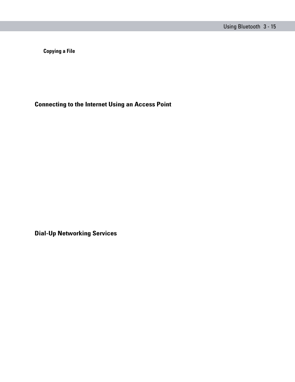 Copying a file, Connecting to the internet using an access point, Dial-up networking services | Copying a file -15 | Symbol Technologies MC70 User Manual | Page 73 / 166