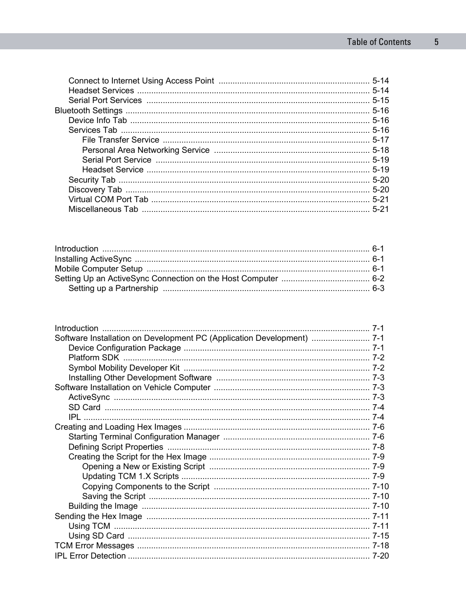 Symbol Technologies VC5090 User Manual | Page 11 / 210