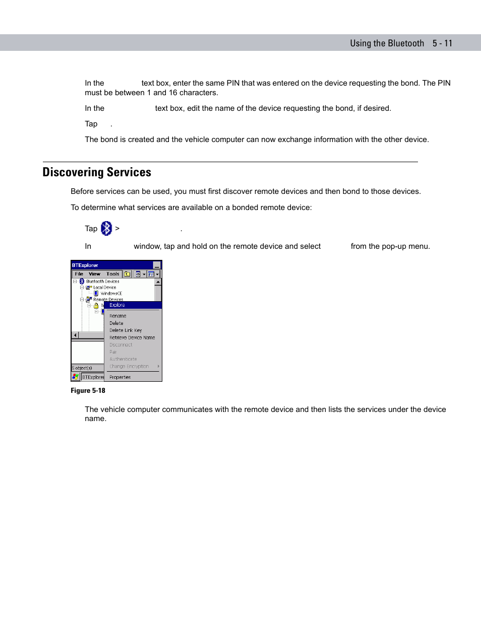 Discovering services, Discovering services -11 | Symbol Technologies VC5090 User Manual | Page 127 / 210