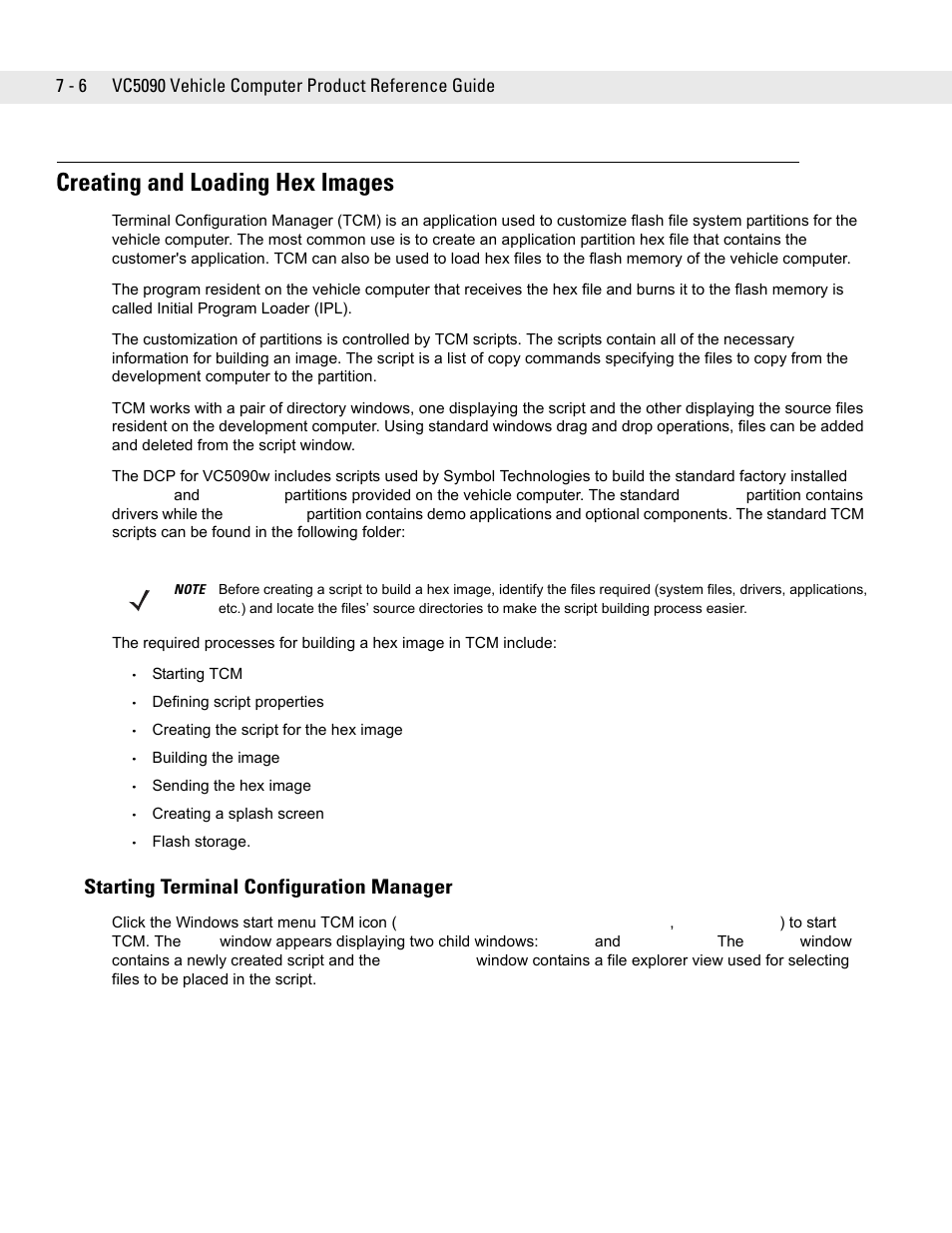 Starting terminal configuration manager, Creating and loading hex images -6, Starting terminal configuration manager -6 | Creating and loading hex images | Symbol Technologies VC5090 User Manual | Page 150 / 210