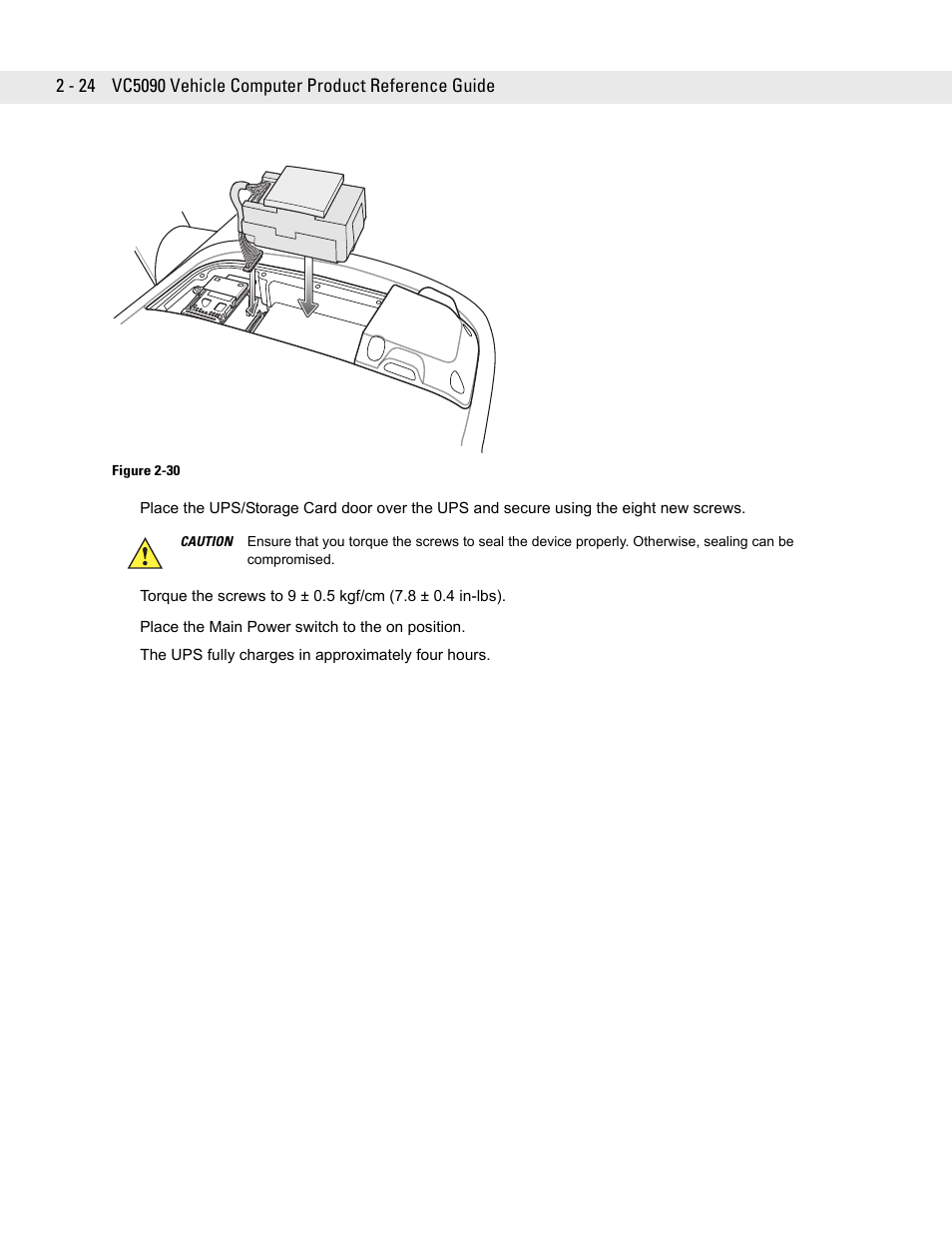 Symbol Technologies VC5090 User Manual | Page 48 / 210