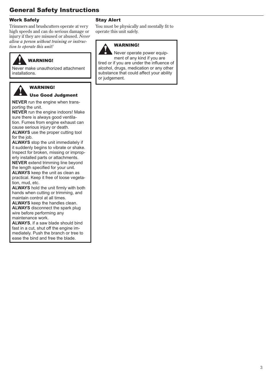 General safety instructions | Symbol Technologies T350 User Manual | Page 3 / 24