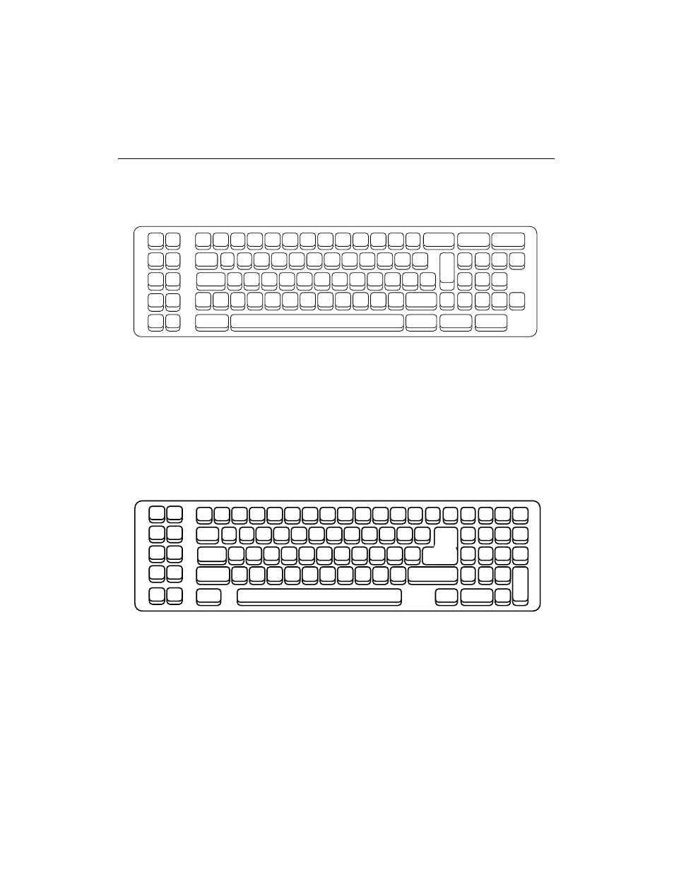 Keyboard identifier maps, Keyboard identifier maps -5, Ls 3070 product reference guide: keyboard maps | Ibm pc/xt and clones ibm pc/at and clones | Symbol Technologies LS 3070 User Manual | Page 197 / 214