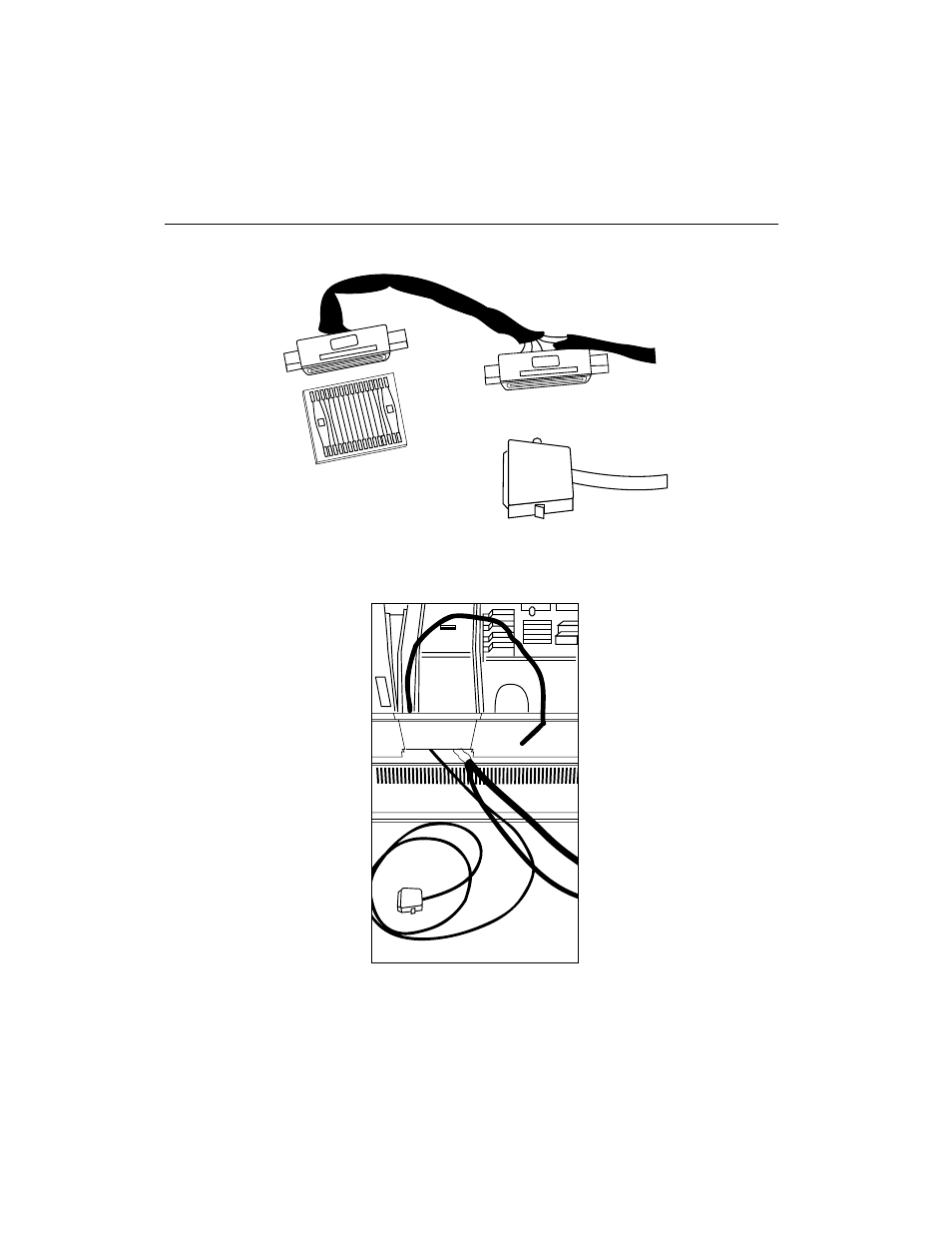 The cable to be installed is illustrated in, Figure 5-9, Under the printer mounting plate. see | Figure 5-10 | Symbol Technologies LS 3070 User Manual | Page 49 / 214