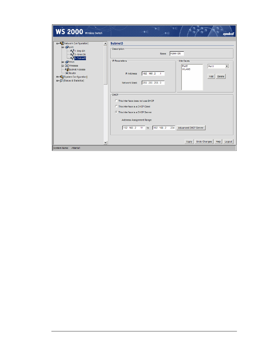 Configuring the wan, Configuring the wan interface | Symbol Technologies WS 2000 User Manual | Page 121 / 150