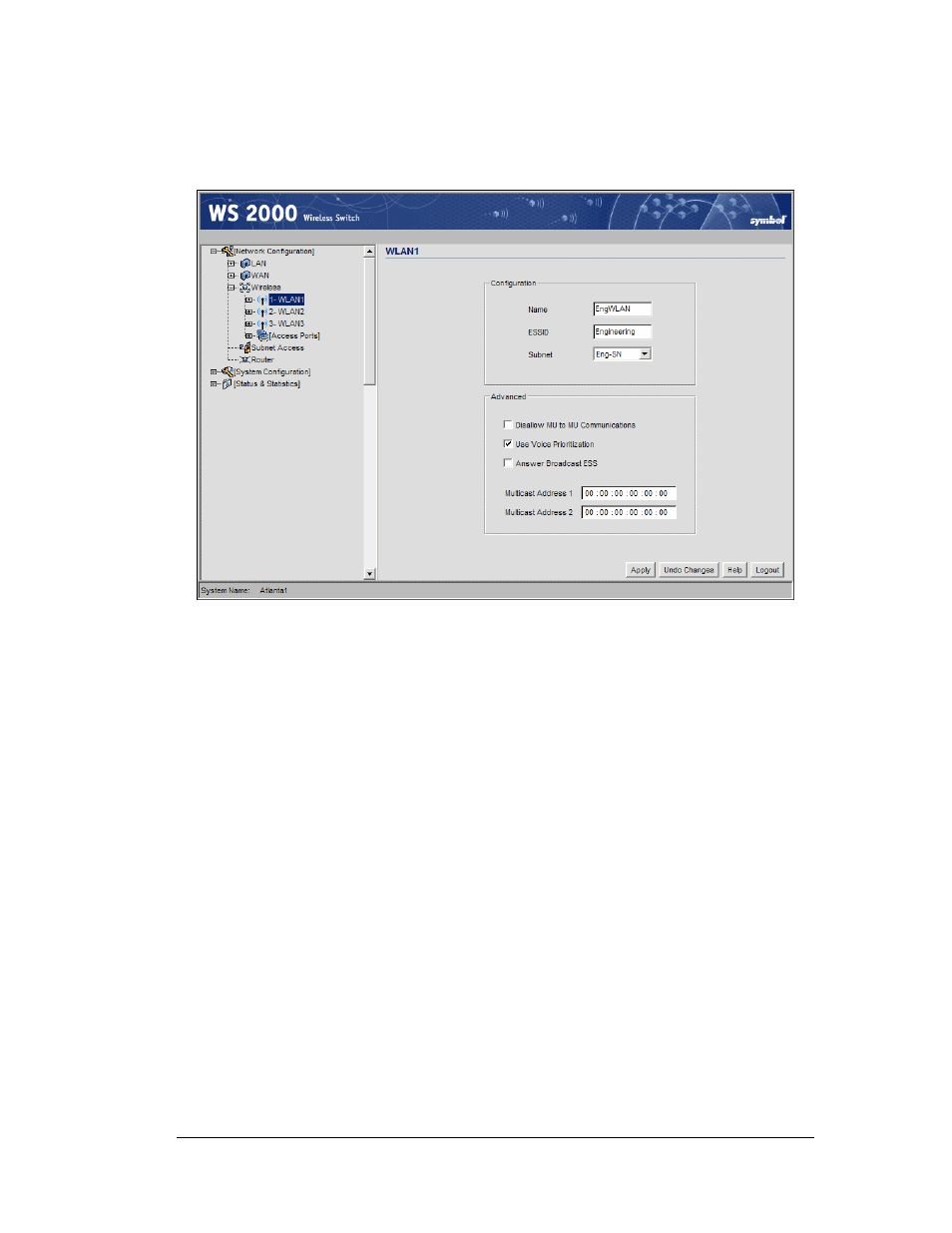 Configuring the wlans | Symbol Technologies WS 2000 User Manual | Page 127 / 150