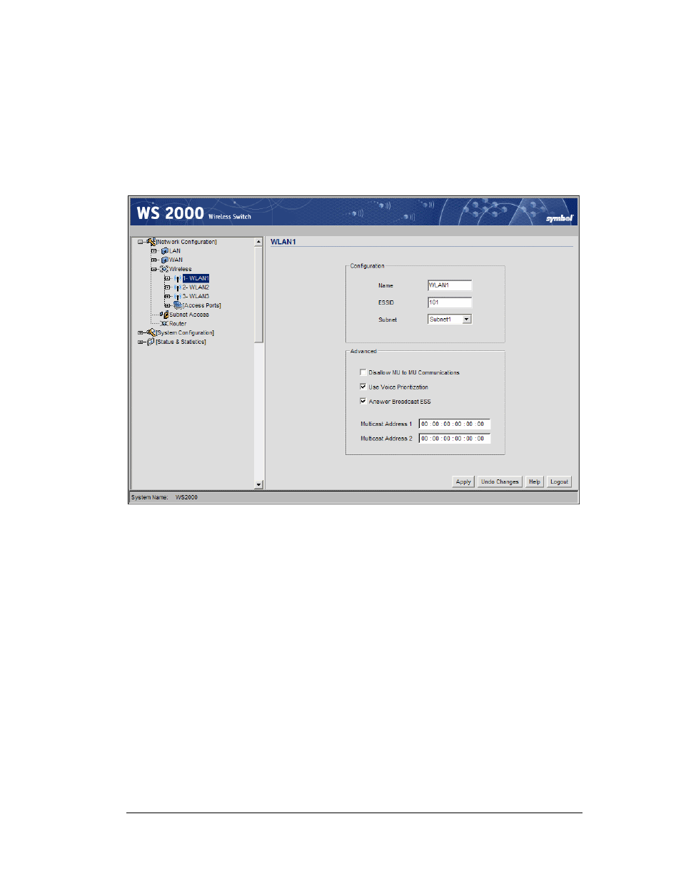 Chapter 4. advanced configuration, Wlan—how to configure advanced settings, Chapter 4 | Advanced configuration | Symbol Technologies WS 2000 User Manual | Page 43 / 150