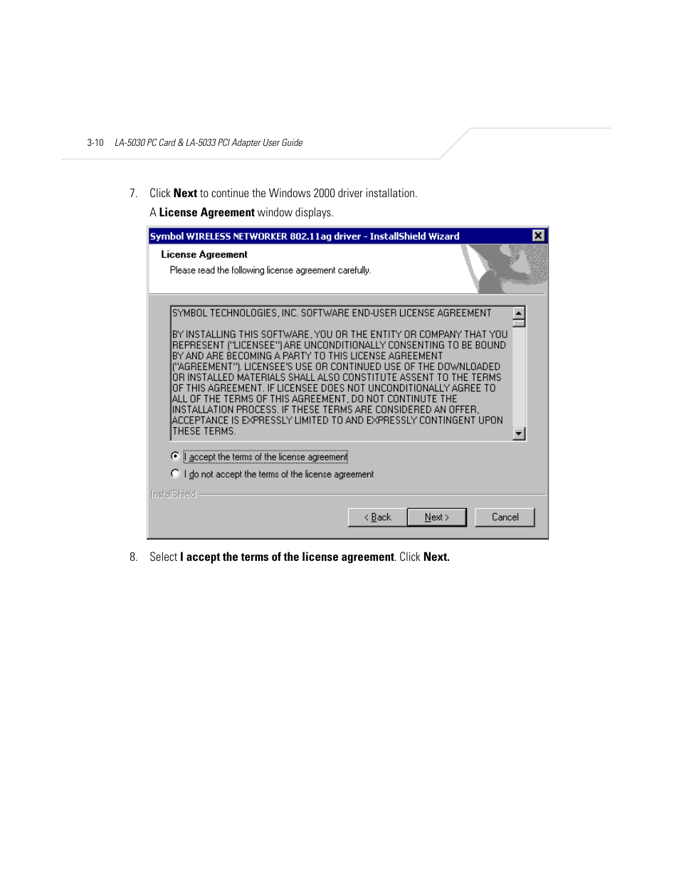 Symbol Technologies LA-5030 User Manual | Page 34 / 106