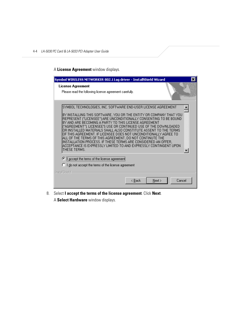 Symbol Technologies LA-5030 User Manual | Page 42 / 106