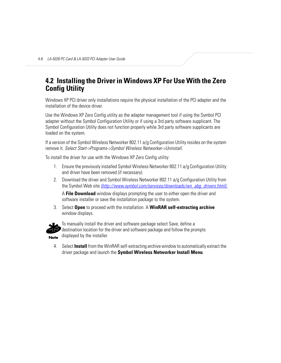 Symbol Technologies LA-5030 User Manual | Page 46 / 106