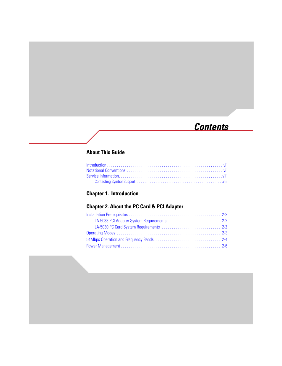 Symbol Technologies LA-5030 User Manual | Page 5 / 106