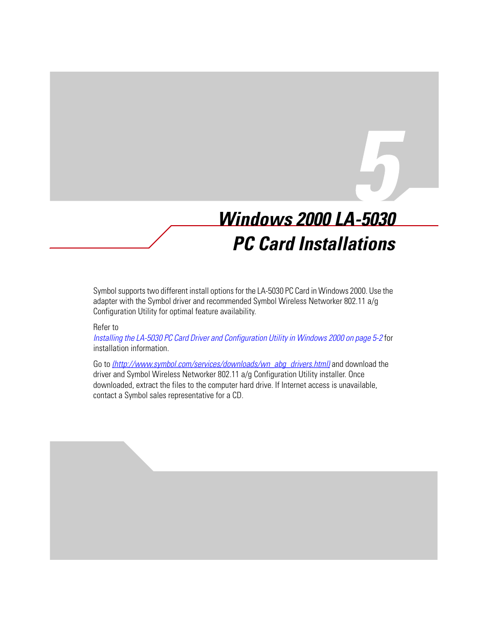 Windows 2000 la-5030 pc card installations | Symbol Technologies LA-5030 User Manual | Page 53 / 106