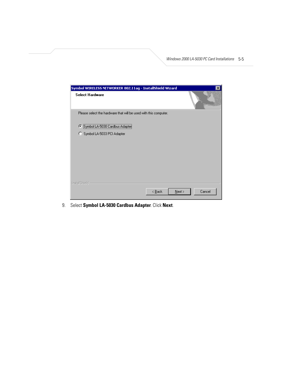 Symbol Technologies LA-5030 User Manual | Page 57 / 106