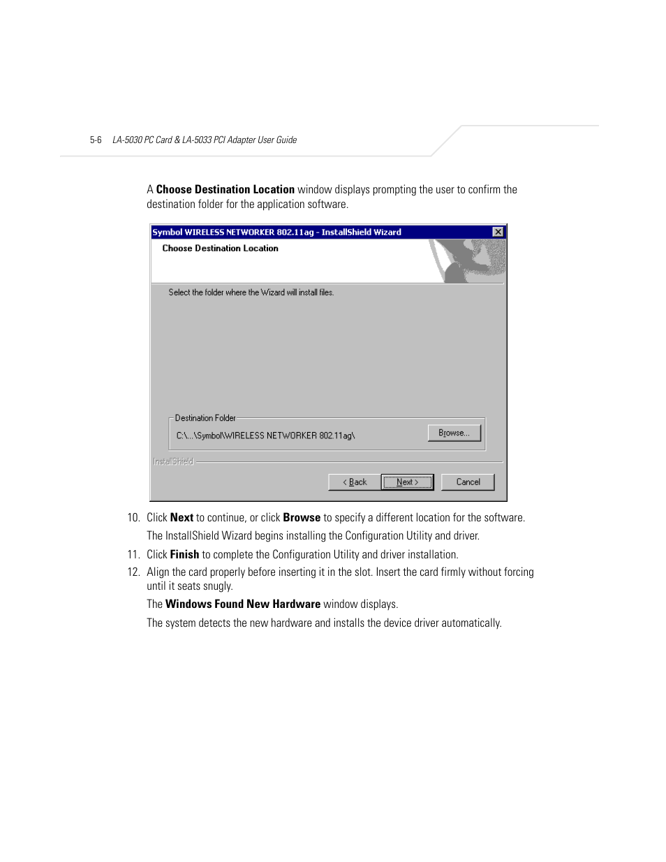Symbol Technologies LA-5030 User Manual | Page 58 / 106