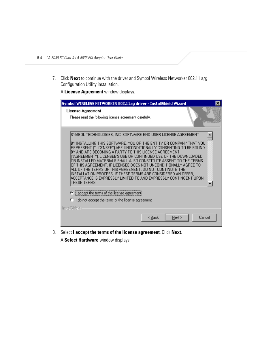 Symbol Technologies LA-5030 User Manual | Page 68 / 106
