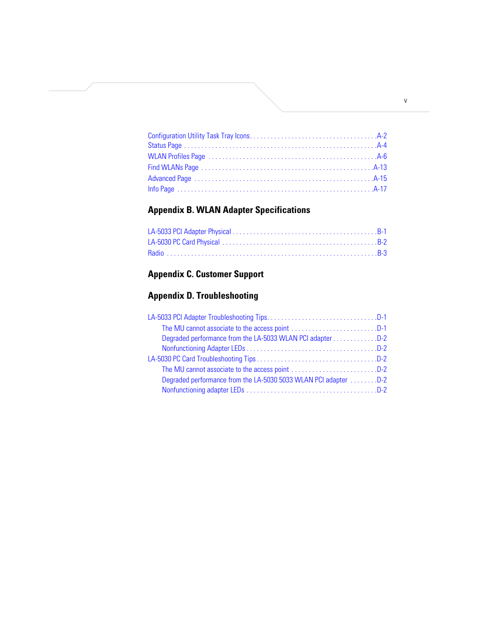 Symbol Technologies LA-5030 User Manual | Page 7 / 106