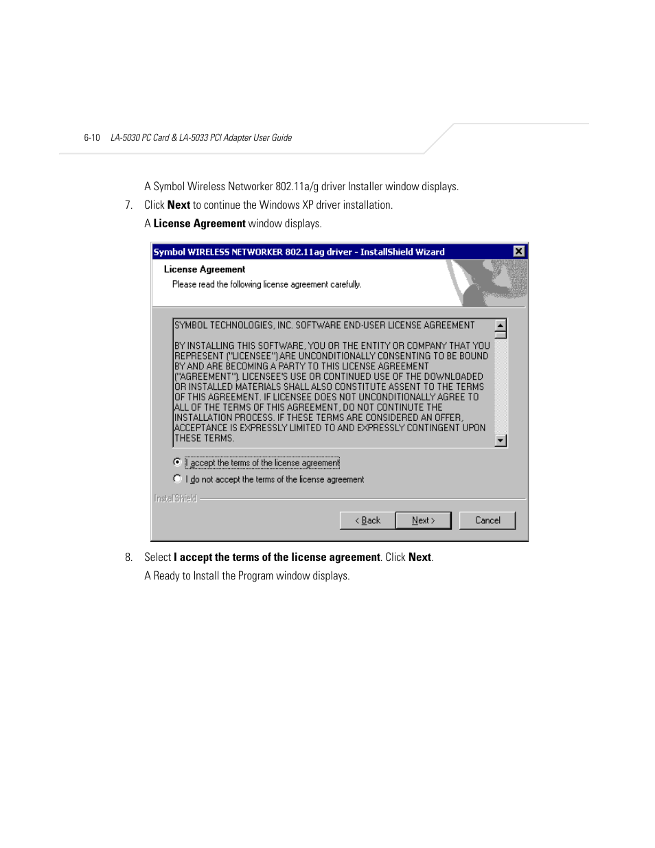 Symbol Technologies LA-5030 User Manual | Page 74 / 106