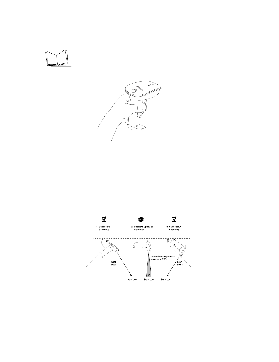 Aiming the scanner | Symbol Technologies LS 2106 User Manual | Page 11 / 100