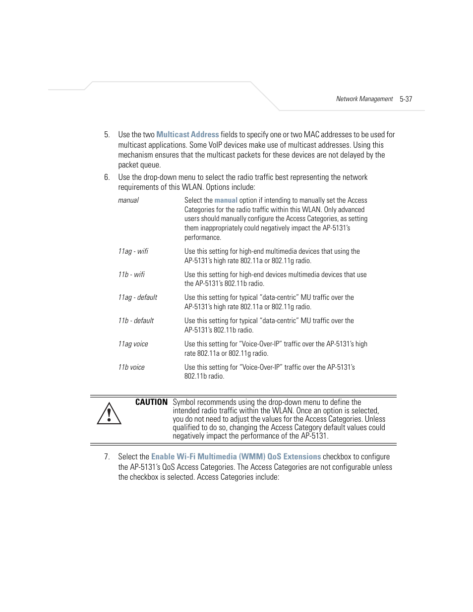 Symbol Technologies AP-5131 User Manual | Page 161 / 578
